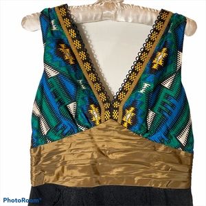 Phoebe Couture Silk Midi Dress. Sz 8. EUC